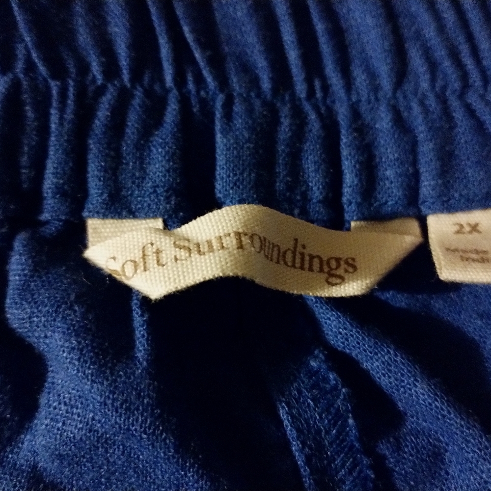 Blue Button-Accent Women's Pants - Picture 3 of 7